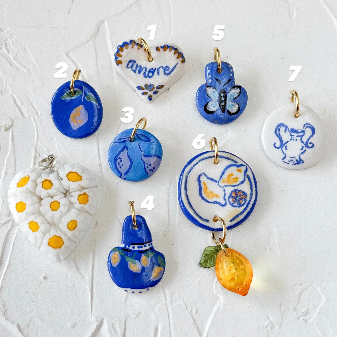Hand painted Charms