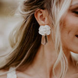 Crystalline Dangle White earrings