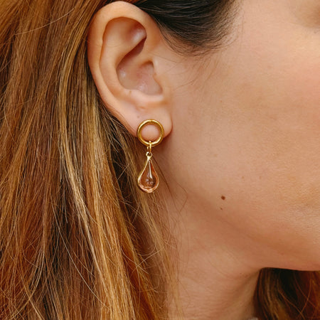 Tears of Joy | Birthstone | 18k gold plated earrings