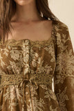 Floral Button-Front Maxi Dress
