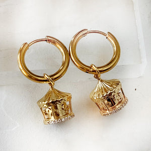 Menagarie | Huggie Charm Earrings