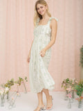 Floral striped maxi dress