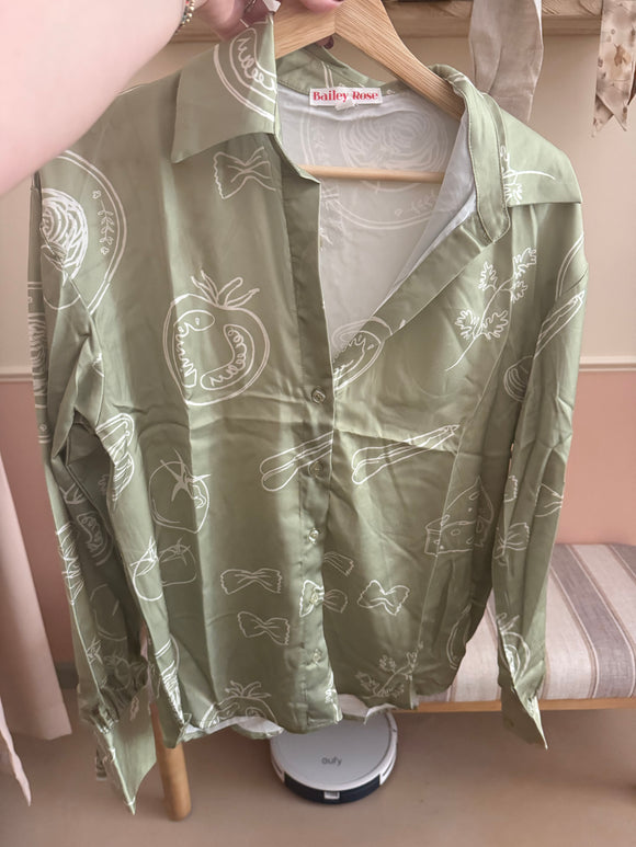 Sage Pasta Button Down