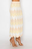 Scalloped crochet midi skirt
