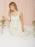Floral striped maxi dress