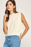 Sleeveless knit top