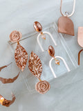 Penny | clay rose gold earrings