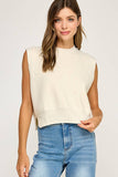 Sleeveless knit top