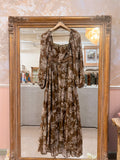 Floral Button-Front Maxi Dress