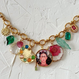 Frida Kahlo | 18k Gold Charm Necklace