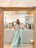 Mint chiffon dress