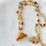 Handmade Croissant Charm Necklace