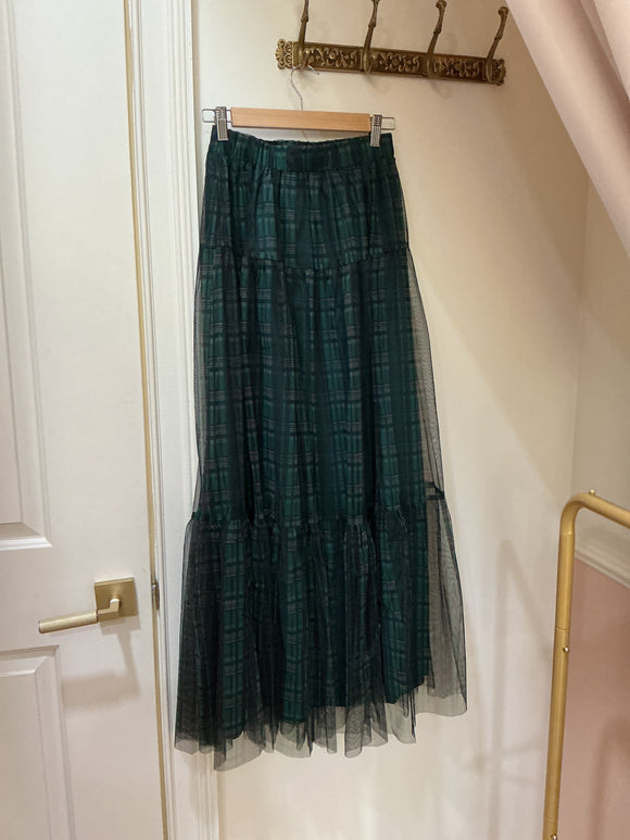 Plaid Emerald Skirt