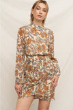 Paisley Mock Neck Dress
