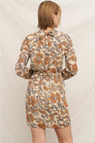 Paisley Mock Neck Dress