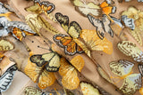 Embroidered Butterfly Tulle Strapless Gown