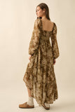 Floral Button-Front Maxi Dress