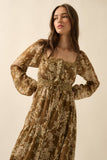 Floral Button-Front Maxi Dress