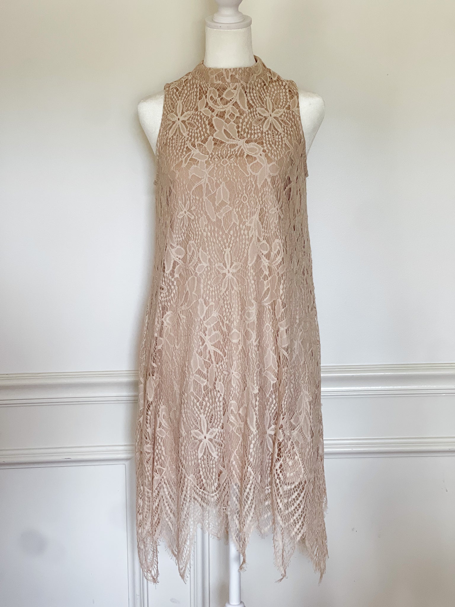 Light Blush/Beige Lace Dress ShopMOSS Light Blush/Beige Lace Dress ShopMOSS