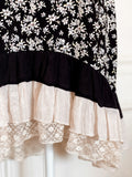 Lace Ruffle Hem Dress