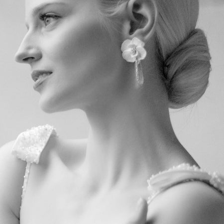 Crystalline Dangle White earrings