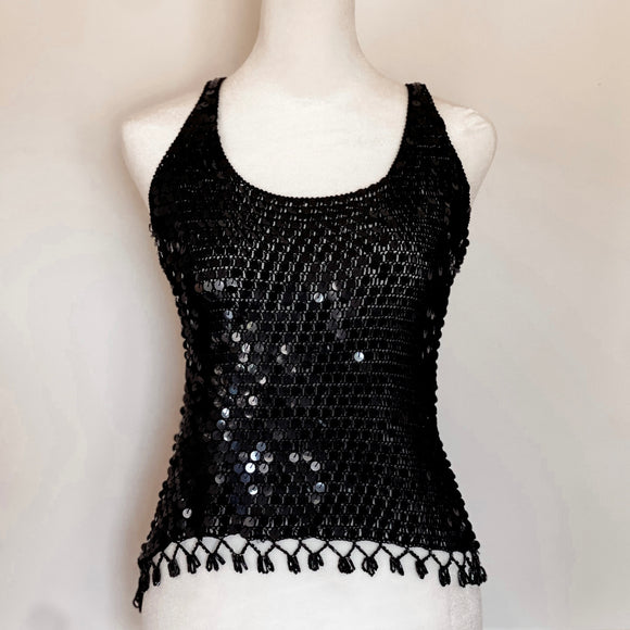 Vintage “Cache” beaded top