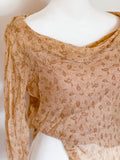 Washable Silk | Cowl Neck sheer blouse