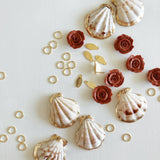 Rebirth | Floral + Seashell earrings