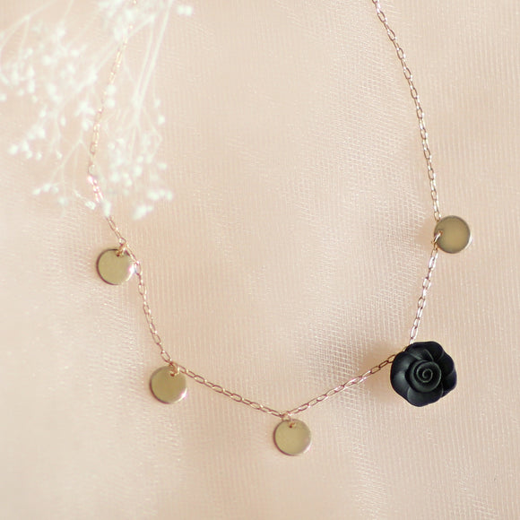 The essential | dainty, stackable necklace | black
