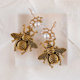 The Honey Bee | pearl earrings