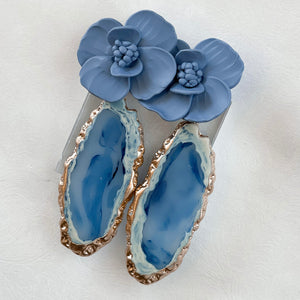 "Cote D' Azure" geode earrings