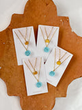 Semi-precious stacked necklaces