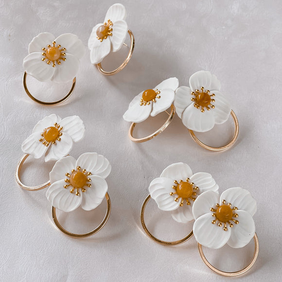 Elizabeth | floral hoop earrings