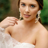 Gelsomino | crystal and pearl bridal earrings