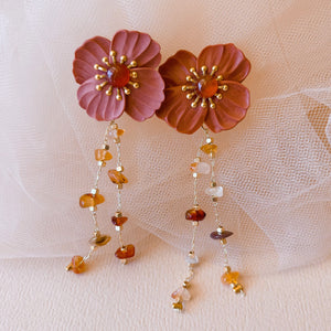 FIAMMA | semi precious stones dangle earrings
