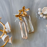 Iwalani glass drop earrings | 14K Gold plated