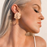 Glass of Rose’ | blush dangle earrings