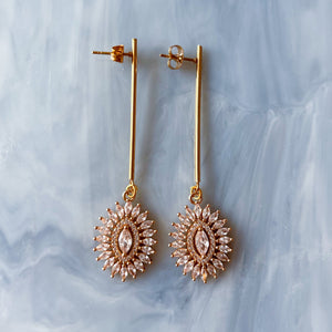 Paradiso | Art Deco crystal bridal earrings