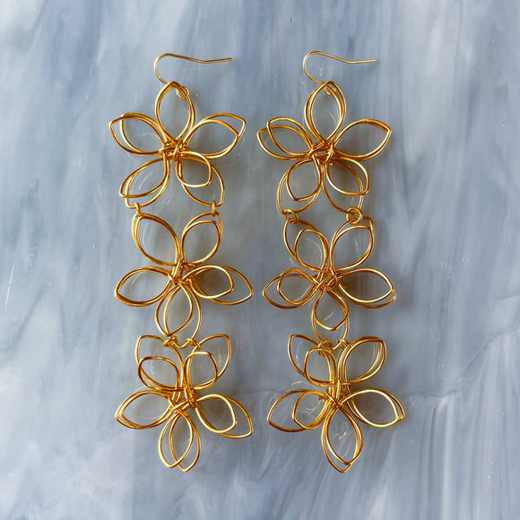 Moselle | 18K gold plated flower earrings dainty
